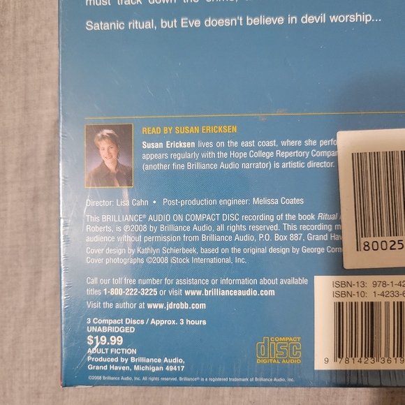 J.D. Robb Ritual in Death An Eve Dallas Novel Audio Book 3CD Nora Roberts Sealed - Picture 3 of 8